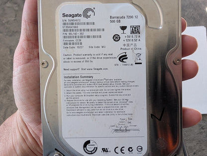 500GB Seagate, ST3500418AS, (26641 Powered On Hours)
