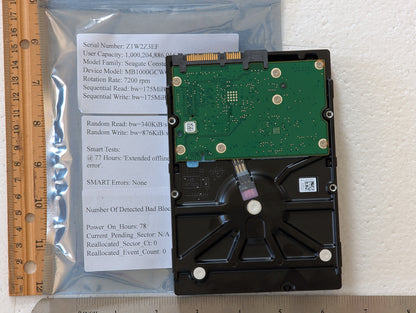 1TB Seagate, MB1000GCWCV, (78 Powered On Hours)