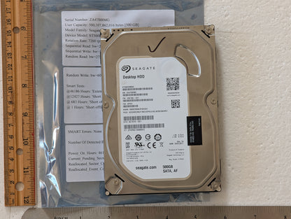 500GB Seagate, ST500DM002-1SB10A, (46189 Powered On Hours)
