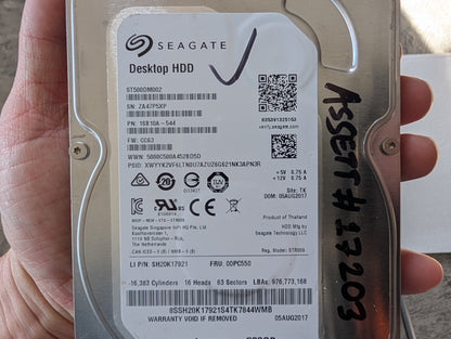 500GB Seagate, ST500DM002-1SB10A, (29121 Powered On Hours)