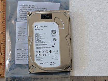 500GB Seagate, ST500DM002-1SB10A, (31047 Powered On Hours)