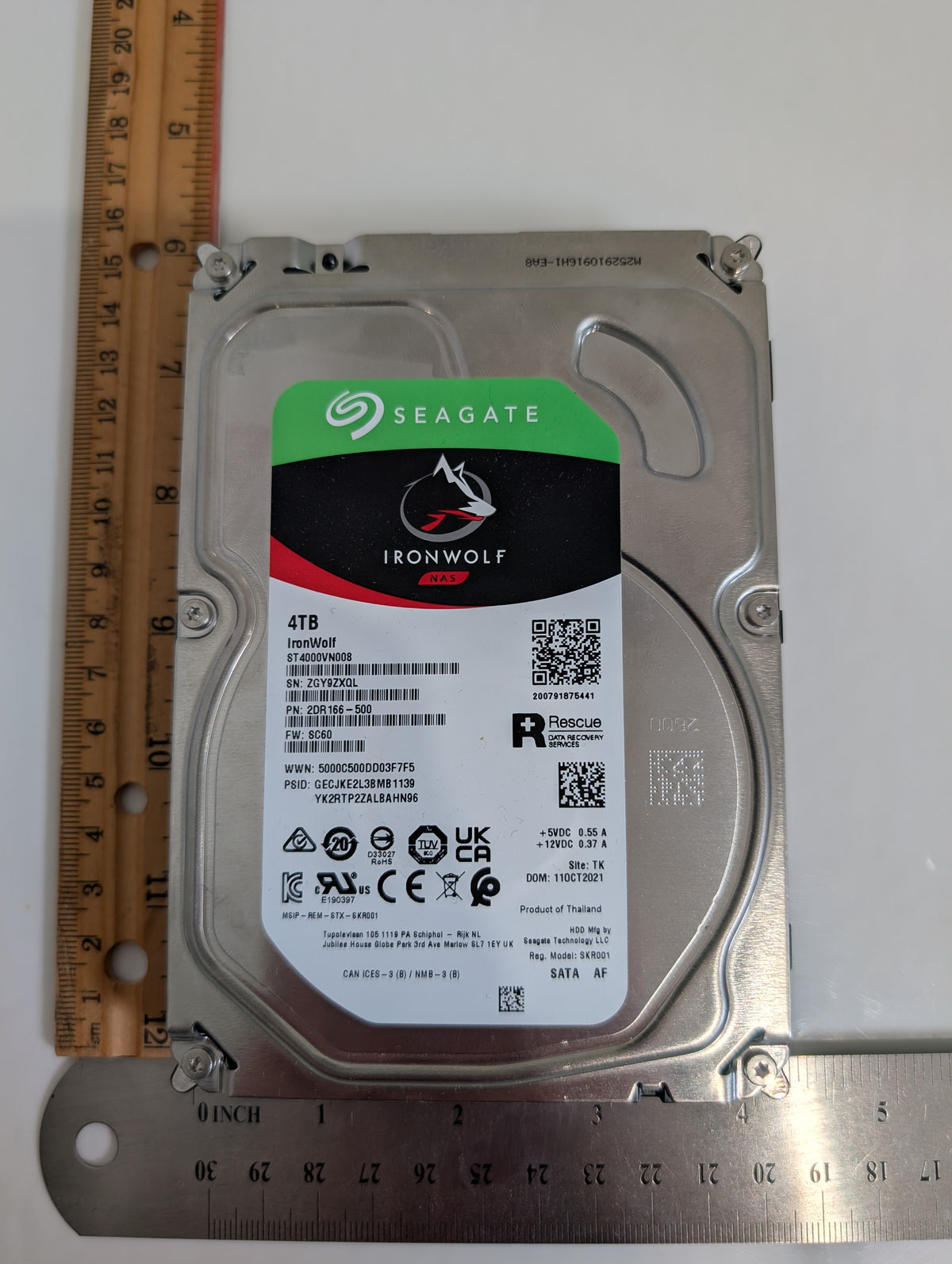 4TB Seagate IronWolf NAS Hard Drive (2709 Powered On Hours)