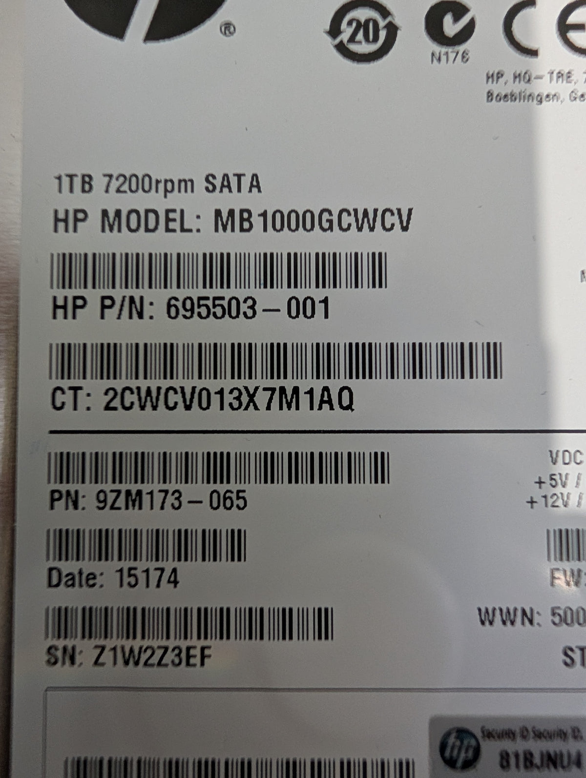 1TB Seagate Constellation ES.3 Enterprise Hard Drive (78 Powered On Hours)