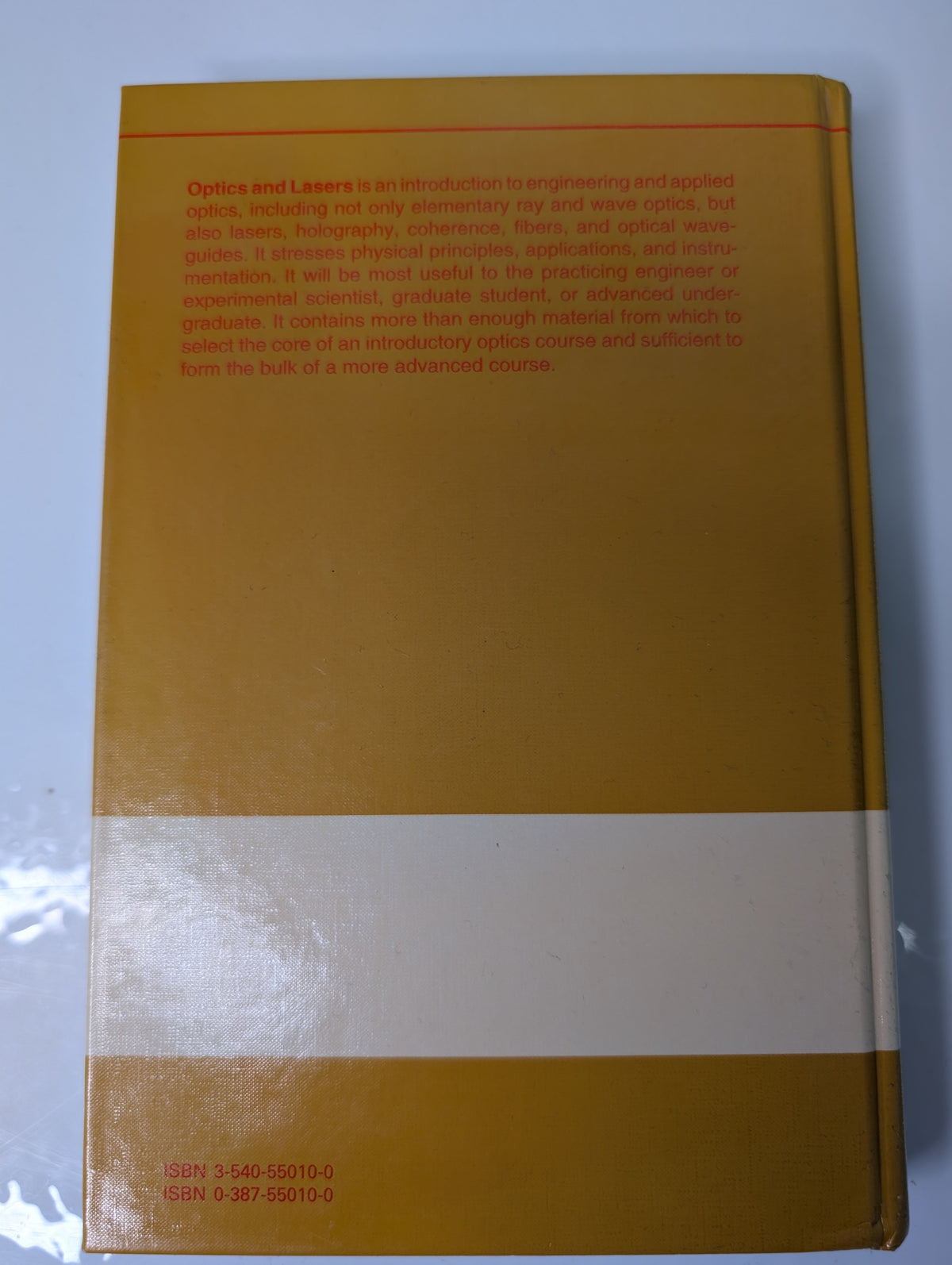 Optics and Lasers Including Fibers and Optical Waveguides - Matt Young - Fourth Revised Edition (Hardcover)