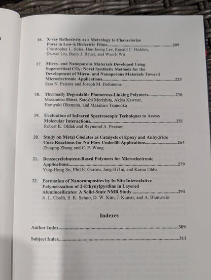 Polymers for Microelectronics and Nanoelectronics (ACS Symposium Series 874)