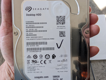 500GB Seagate, ST500DM002-1SB10A, (31047 Powered On Hours)