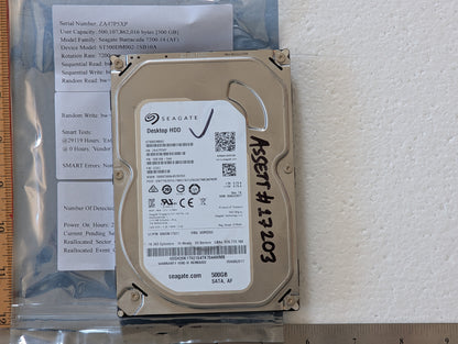 500GB Seagate, ST500DM002-1SB10A, (29121 Powered On Hours)