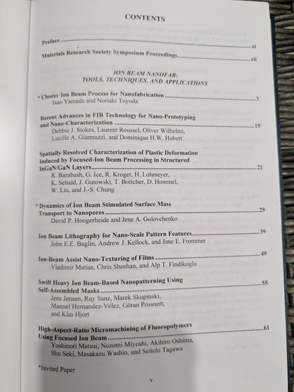 Ion-Beam-Based Nanofabrication - Materials Research Society - Volume 1020 (Hardcover)
