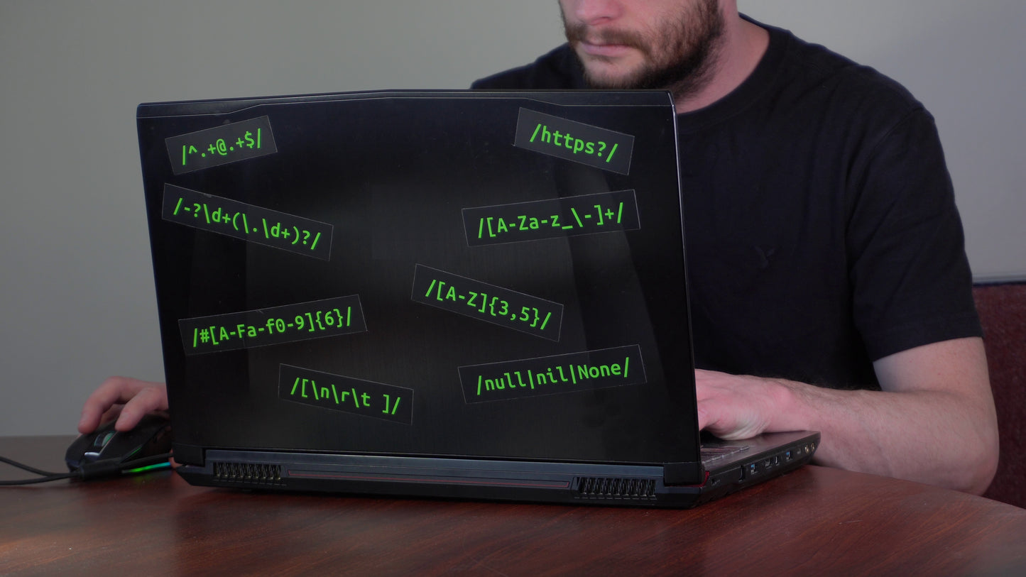 Regular Expression Laptop Stickers